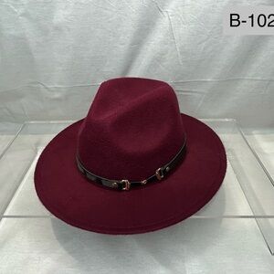 Elegant Burgundy Fedora Hat